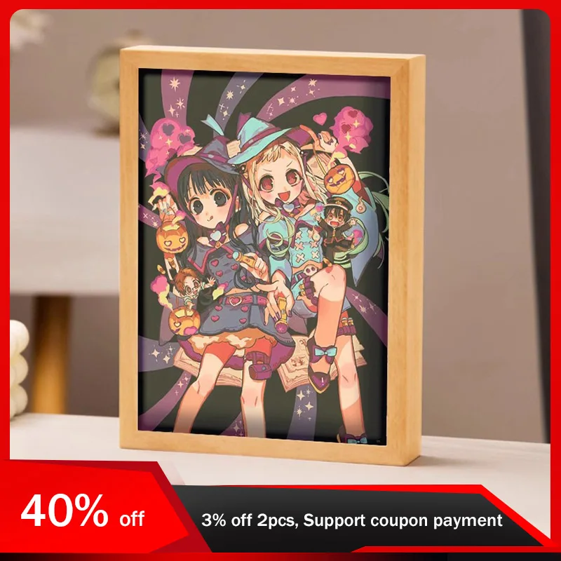 

22 см/8,66 дюйма 3D световая картина для унитаза Hanako Kun аниме ночник периферийные устройства лампа мультфильм настольная светящаяся игрушка украшение