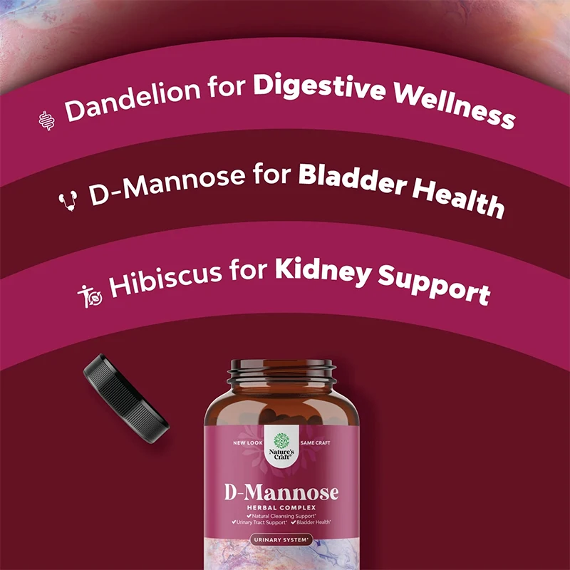 D-Mannose with Cranberry Extract - Kidney Cleansing, Liver Support and Women\'s Urinary Tract Health