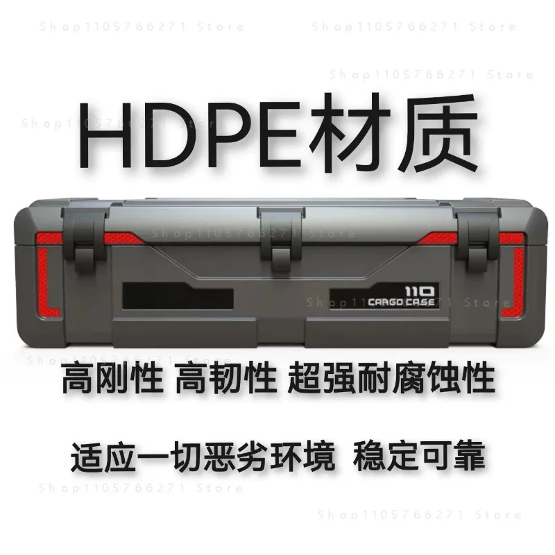 110L HDPE Roof Rack Low Profile Quick Mount Bracket Cargo Case Hard Plastic Rotomolded Tool Box 4WD Storage Box