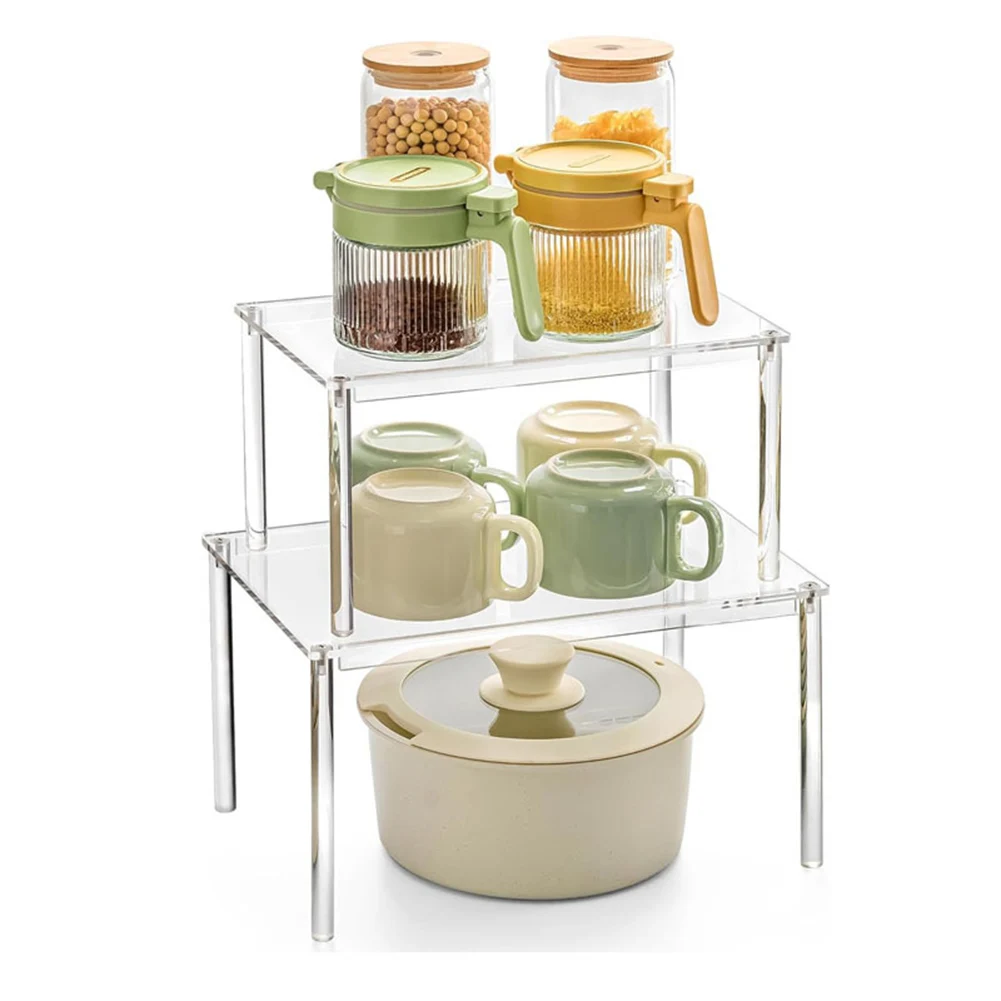 12.80 8.27 1.18 In Cabinet Organizer Secure Storage For Spices And Jars Home Organization Stackable Riser Non-slip Dots