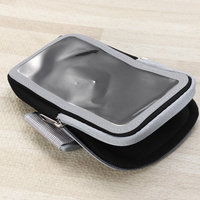 Sports Arm Bag Waterproof Dacron Adjustable High-Elastic Belt Outdoor Running Pouch for Keys Earphone Orange Fits 6