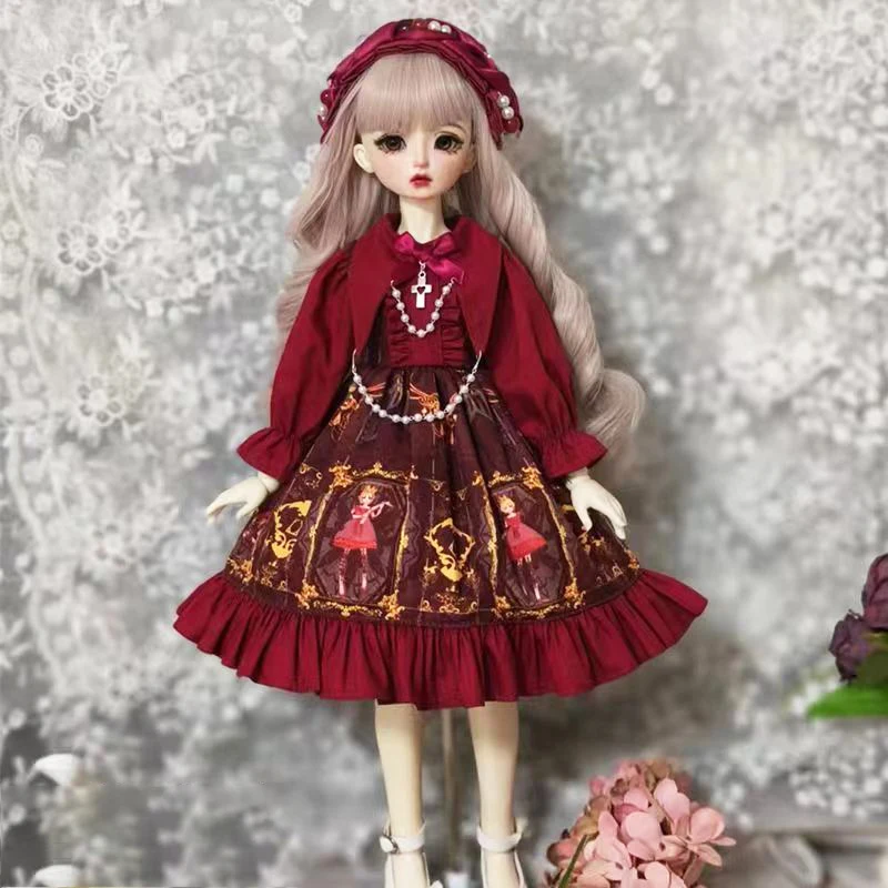 

30cm 45cm 60cm BJD Doll Dress Clothes Suit Lolita Style Long Dress Clothes Outfit for 1/3 1/4 1/6 BJD Doll Clothes Accessories