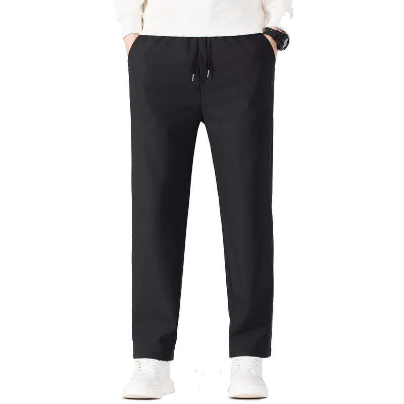 الرجال سميكة الدافئة بانت صوف مبطن سراويل شتوية رجل فضفاض ركض عادية الرباط السراويل في الهواء الطلق السراويل الترنك السراويل المقاومة للماء #2