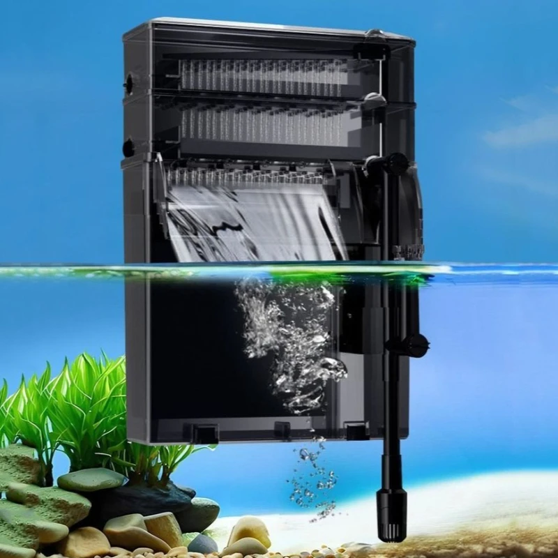 

Fish Tank Filter Circulation Oil Film Removal Silent Hanging Filters External Waterfall Aquarium Filters Fishbowl Filter System