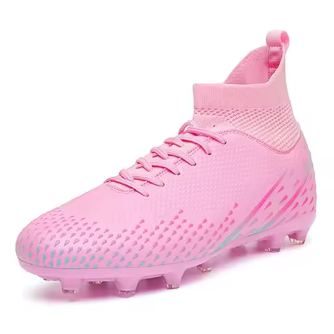 Red Male Football Boots Outdoor Training Football Field Cleats Man Lace-Up Anti-Slip Men&rsquo;s Soccer Shoes Society botas de futbol