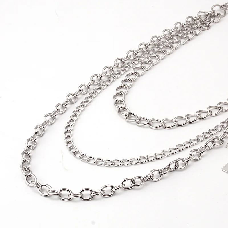 Fashion Punk Geometric Multi-Layer Hollow Cross Chain Hip Hop Style Skirt Jeans Versatile Pants Chain Accessory