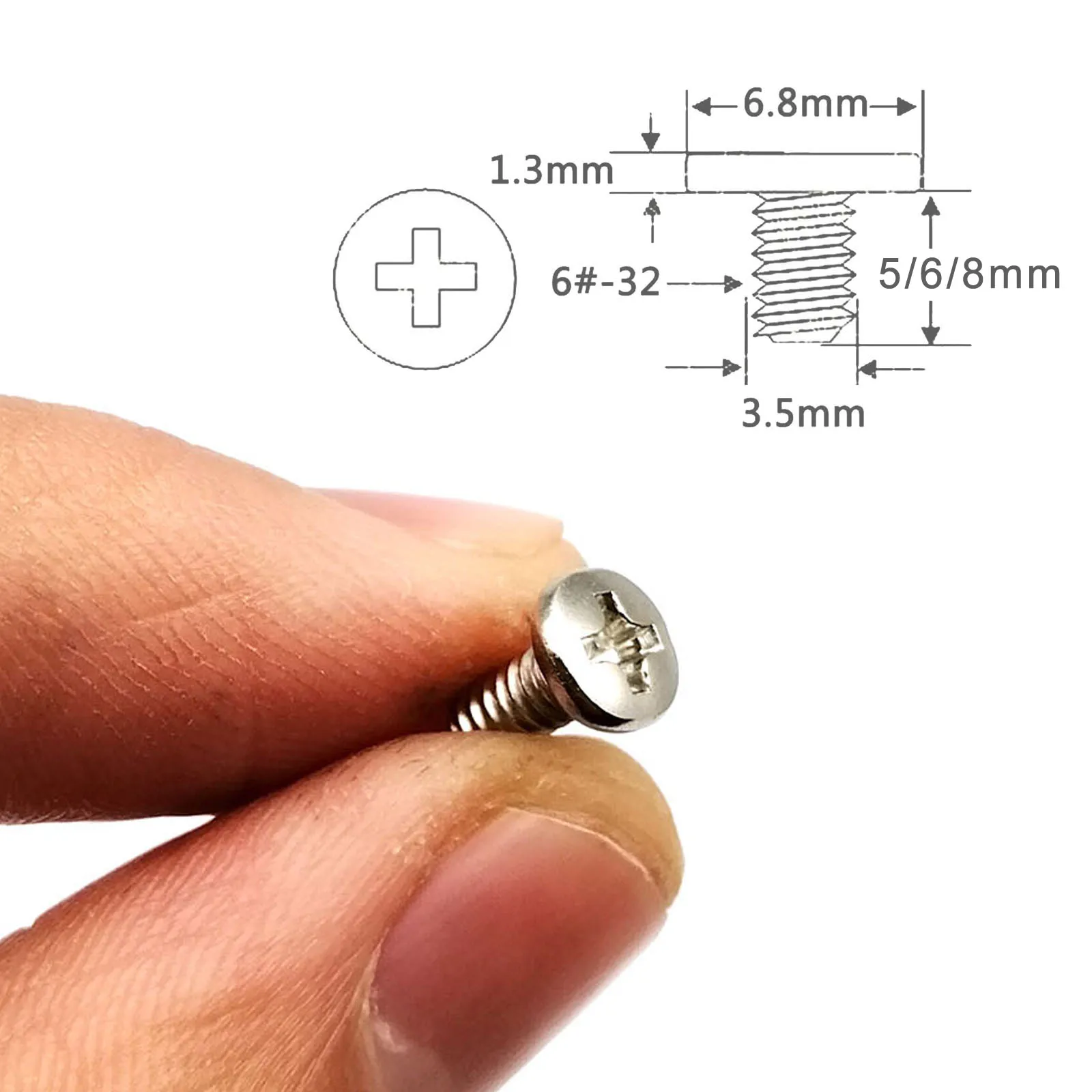 25 Stück 6 # -32*5/6/8mm Phillips Flache Dünne Kopf Schraube Bolzen für PC Gehäuse Festplatte Festplatte HDD Netzteil PSU Montieren Reparatur Computer F – Detail 2