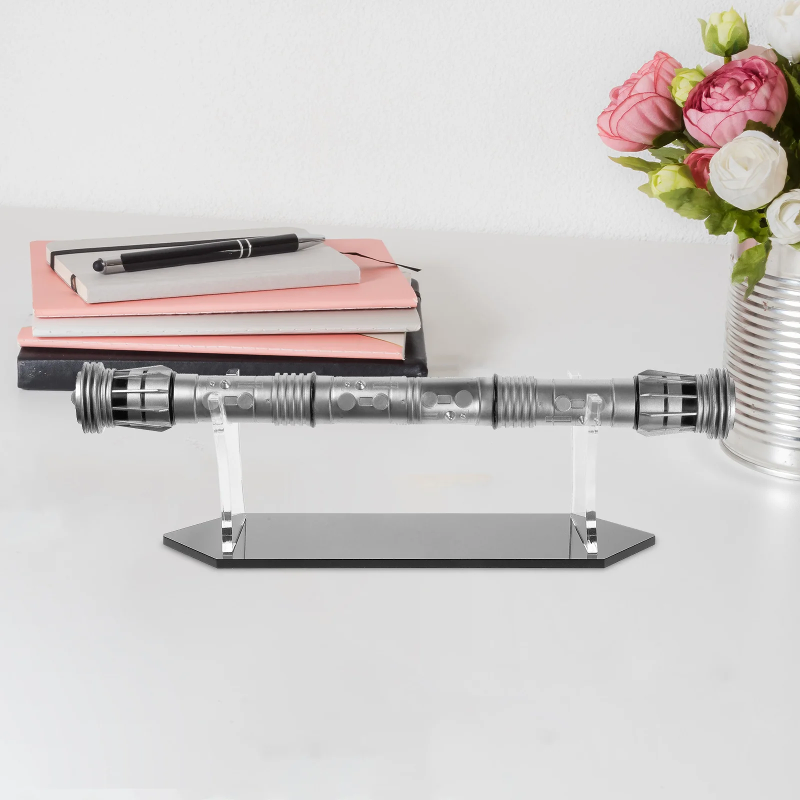 

Acrylic Sword Display Stand Desktop Decorative Holder Rack Fixed Display Rack for Sword Collection Light Effect