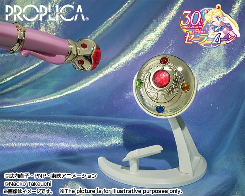 In Stock Original BANDAI PROPLICA Moon Stick Transformation Broochdisguise Pen Crystal Star Figure Anime Sailor Moon Model Toy view 5