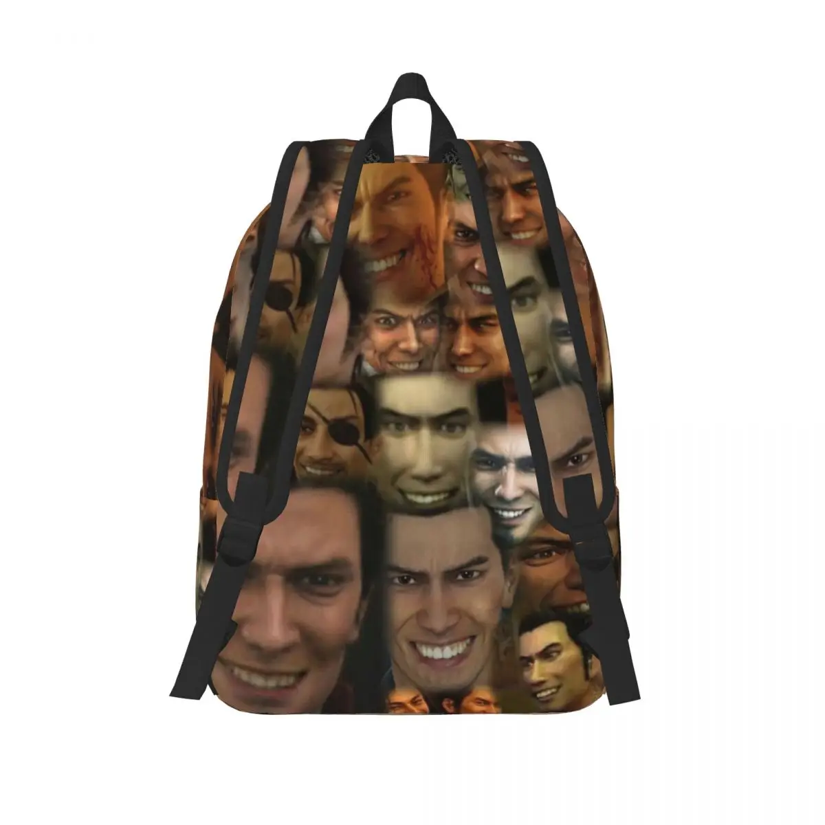 Happy Kazuma Kiryu ) Student Backpack School Bag Hiking Travel Daypack for Men Women Fashion Bookbag Shoulder Bags