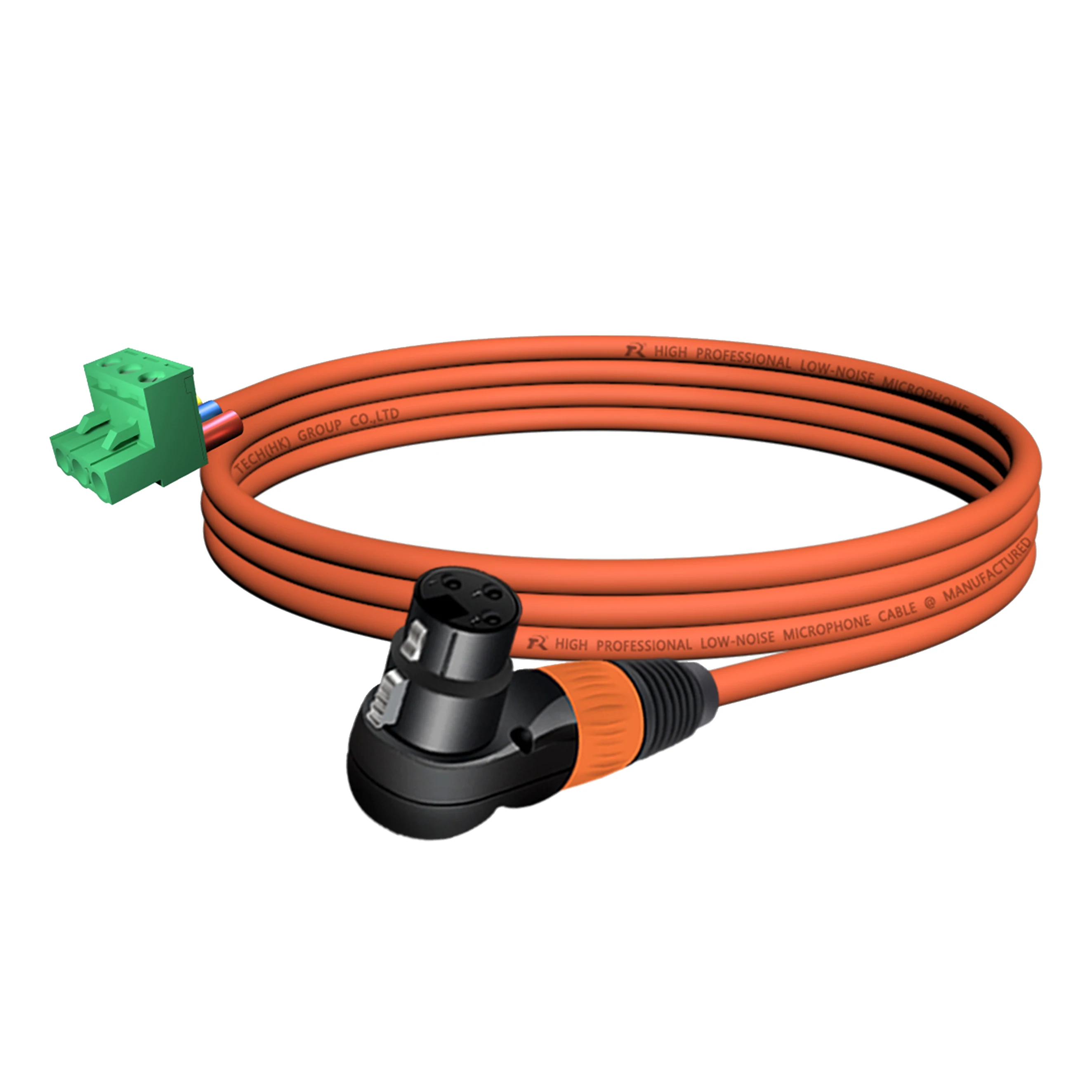 Rechtwinkliger schwarzer XLR-Stecker, 3-polig männlich oder weiblich, verbunden mit 3-poligem Phoenix-Stecker, 5,08 mm 3-polige PCB-Schraubklemme – Detail 12