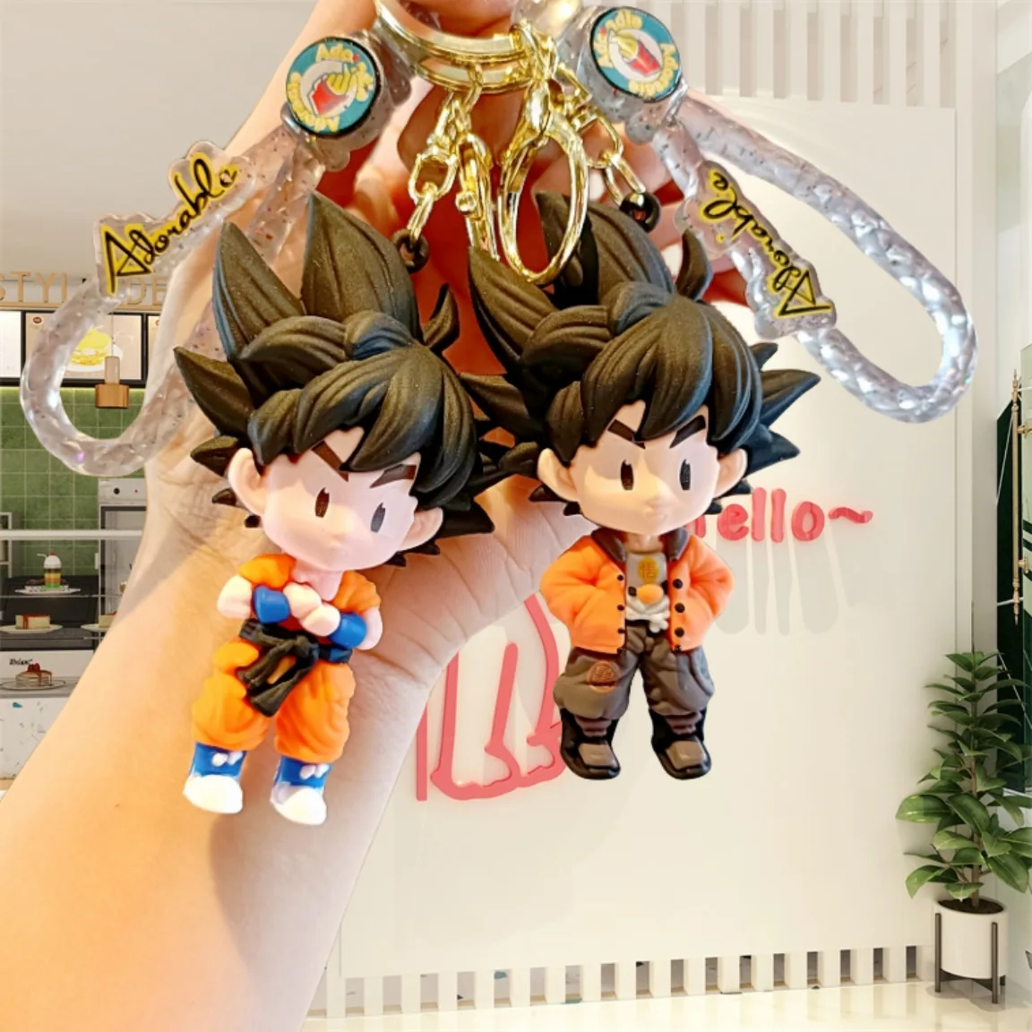 1-5PSC الكرتون لعبة دراغون بول المفاتيح تمثال مفتاح السيارة ملحق حقيبة رائعتين سحر #2