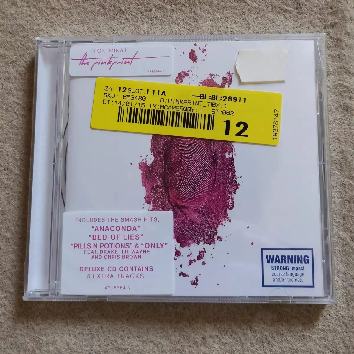 

Nicki Minaj The Pinkprint Deluxe Edition – American Rap Queen Pop Hip Hop Extra Tracks Studio Album Music Collectible