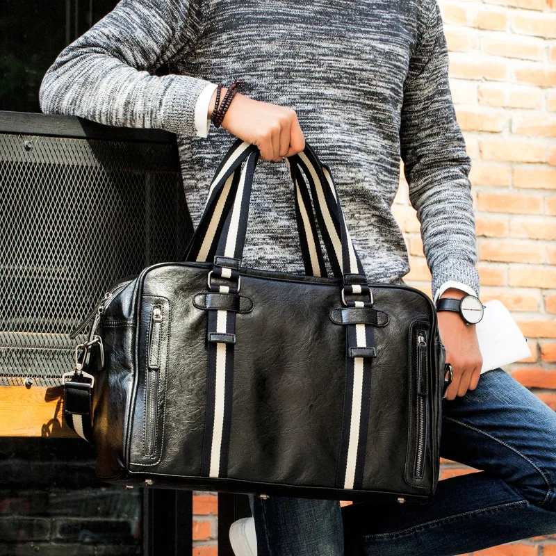 

Men's Handbag, Casual Travel Shoulder Bag, Men's Crossbody Bag, Leather Business Large Capacity Travel Bag