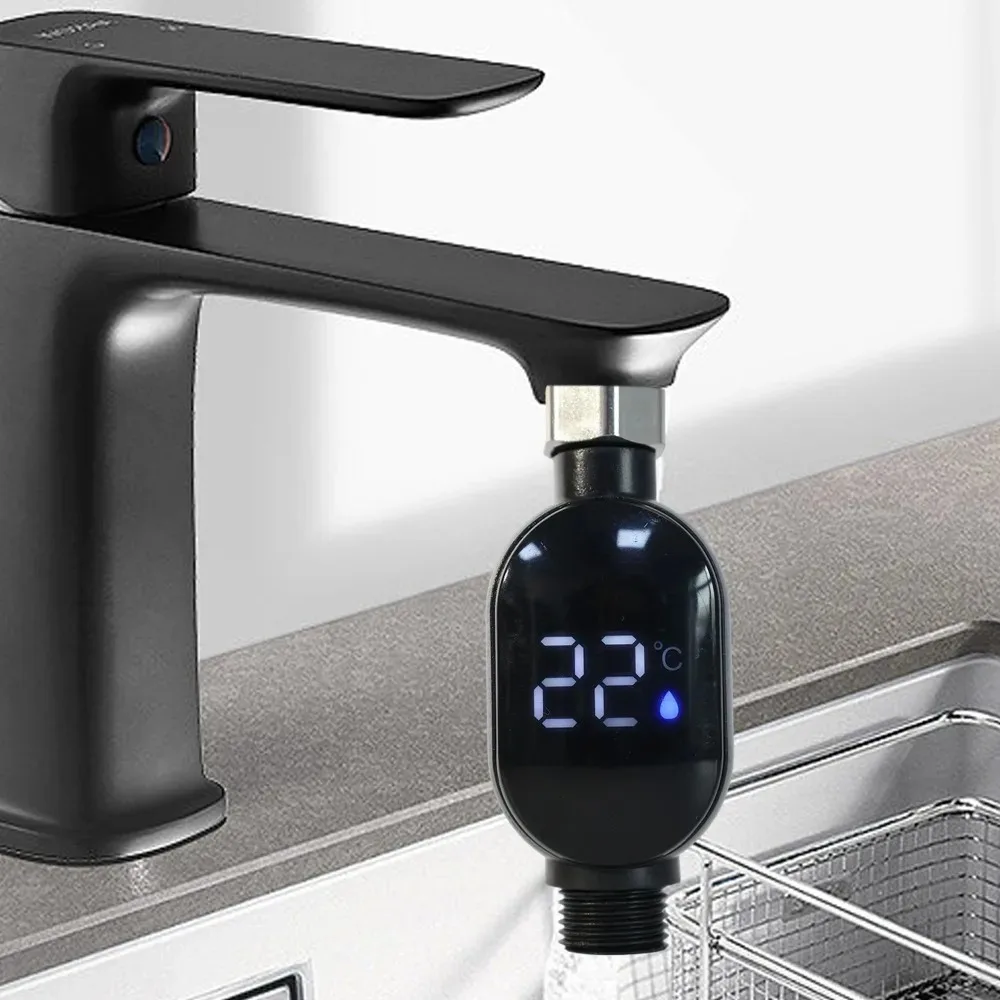 LED Display Shower Water Temperature Gauge Home Waterproof 0-99℃ Water Thermometer Baby Care Bath Intelligent Temperature Meter