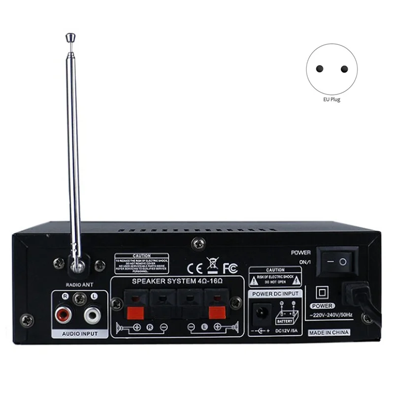 

Усилитель Bt 298 Pro Усилитель для домашнего кинотеатра Караоке Двухканальный стерео Bluetooth 5,0 Максимум 800 Вт Новое обновление Прочная вилка европейского стандарта