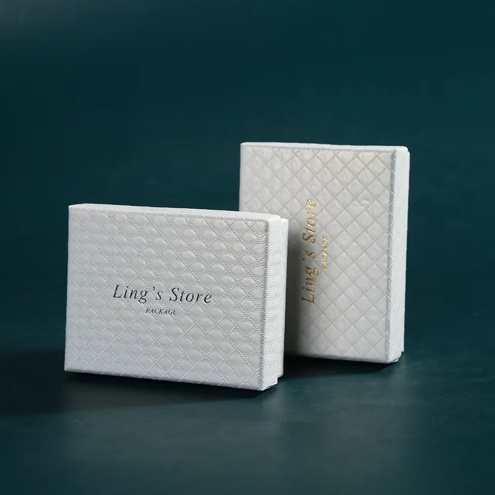 

32Pcs Can Personalized Logo 5x8 Jewelry Packaging Box for Engagement Ring Earring Necklace Bracelet Display Valentine's Day