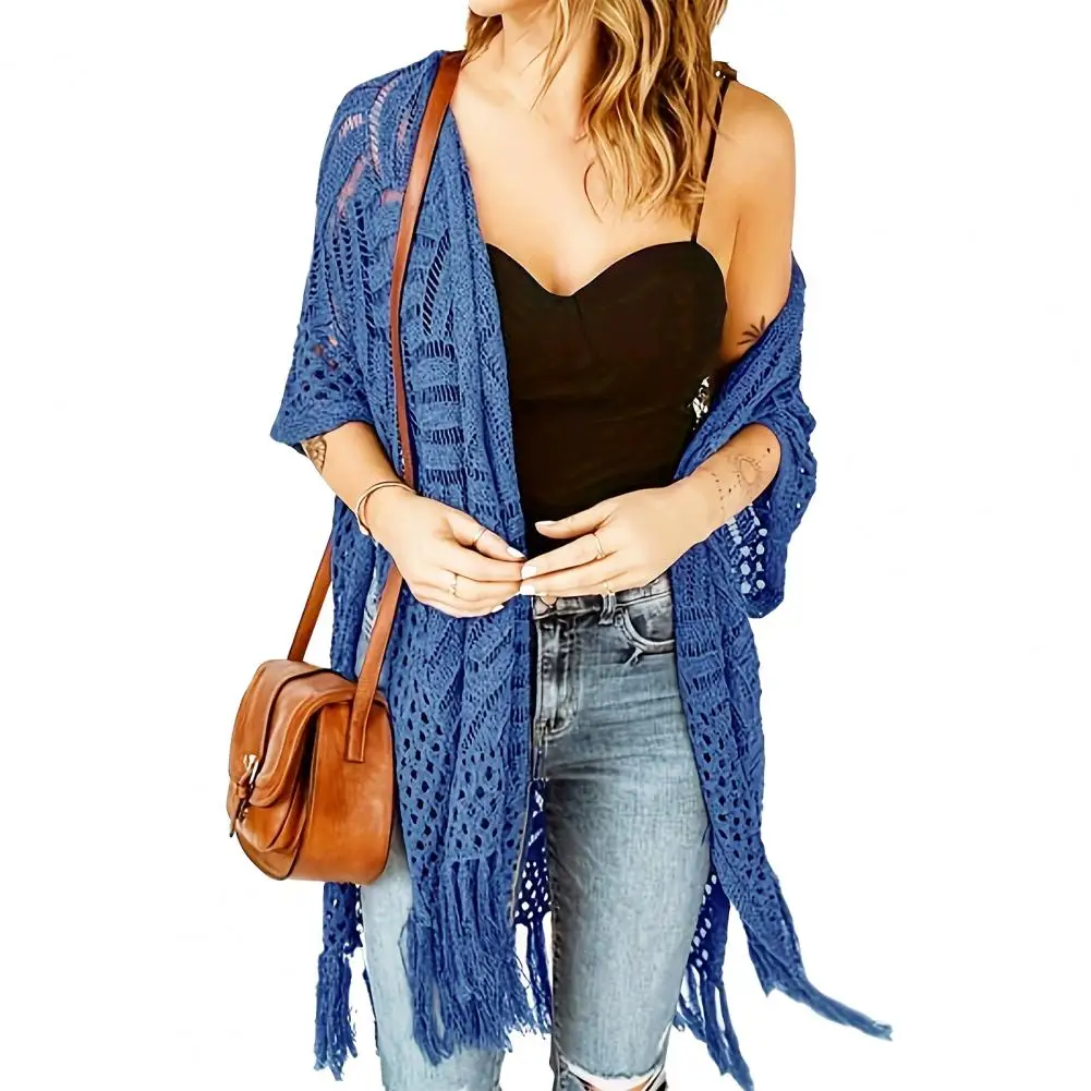 Knitted Shawl Cover Up for Women, Lightweight Beach Swimwear,Quick Dry Beach Dress Summer Cardigan for Bikinis And Swimsuits