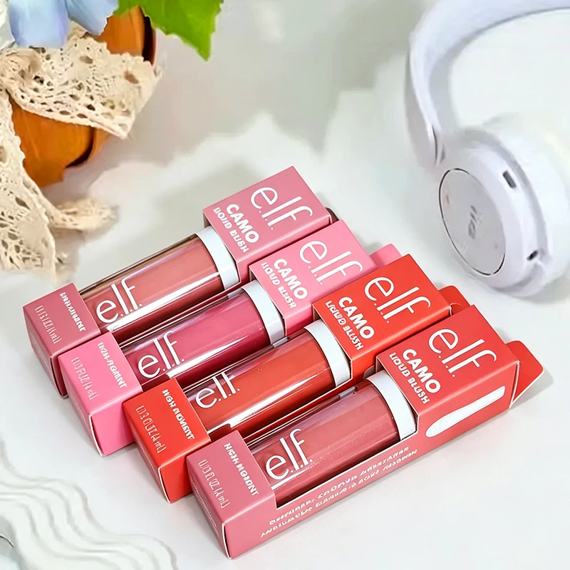 New Elf Brand Colorful Moisturizing Lip Glaze Long Lasting Easy To Color Dual Purpose Lip cheek Liquid Powder Blusher Makeup