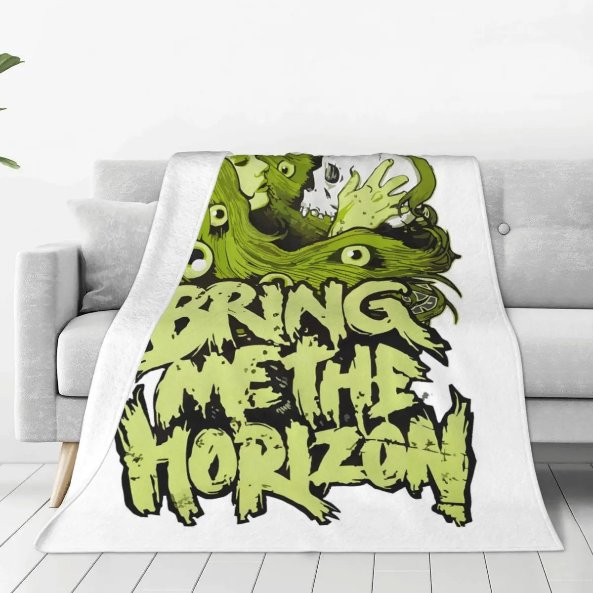 Custom Bring Me The Horizons Rock Blanket Soft Fleece Spring Warm Flannel Throw Blankets for Sofa Car Bedroom Quilt