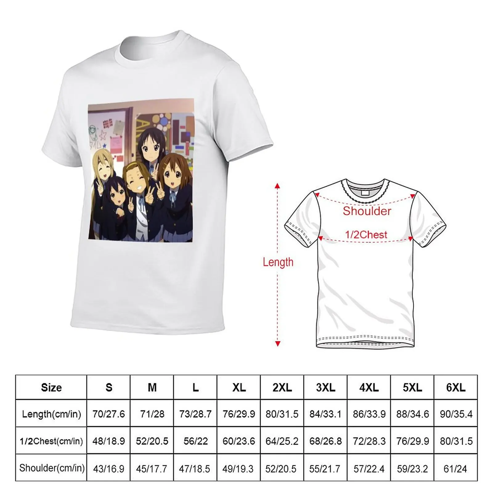 K-on! Girls T-Shirt anime for a boy funny gifts vintage clothes for men