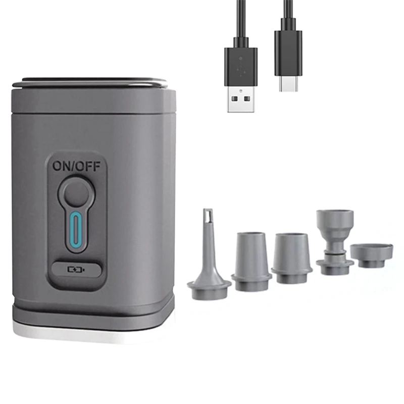 

DW-Electric Air Pump with Lights Wireless Air Compressor USB Charging Inflator/Deflator Pumps for Outdoor Camping