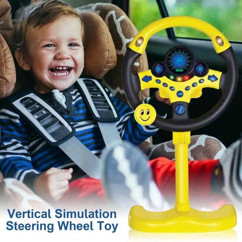 Simulated Driving Controller Driving Simulation Steering Wheel Toy With Light Music And Sound Simulation Portable Driving