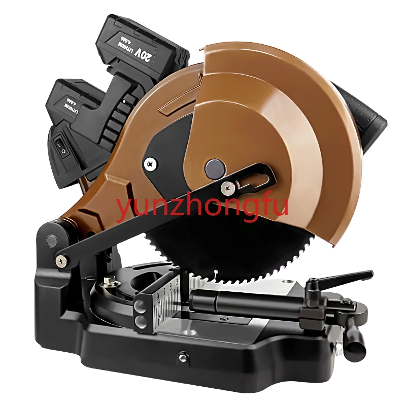 Iron Brushless Lithium Battery Mitre Saw Wireless Portable High Precision Aluminum Wood Cutting Machine