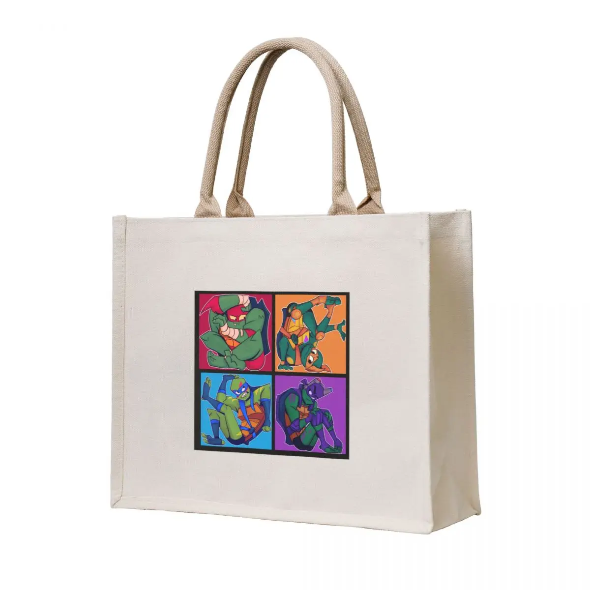 

Boxed-In Turtles Tote Bag Beach bag Portable shopping bag Canvas shoulder