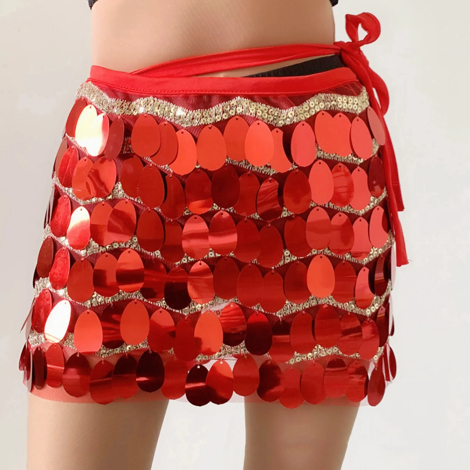 Dames Rok Met Lovertjes Sprankelende Taille Verstelbare Mini Party Pailletten Rok Zomer Casual Rokken Voor Dames