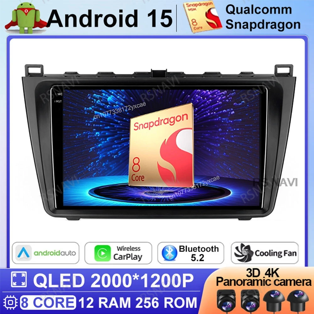 

Android 15 Car Radio For Mazda 6 GH 2007 2008 2009 2010 2011 2012 DSP Head Unit Viedo Player Wireless Carplay Auto Stereo GPS BT