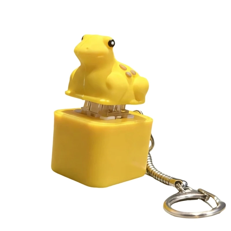 U55B Backpacks Phone Charm Toads Fidgets Toy, Pressable Keycap Keychains with Sound Light