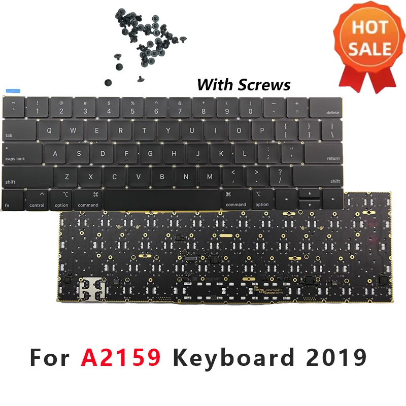 

New Original 2019 A2159 Keyboard Keys Keycap for Macbook Pro Retina EMC 3301 US/UK/JA/PO/SWE/SP/RU/GER/FR/IT/DU/AR/DA Layout