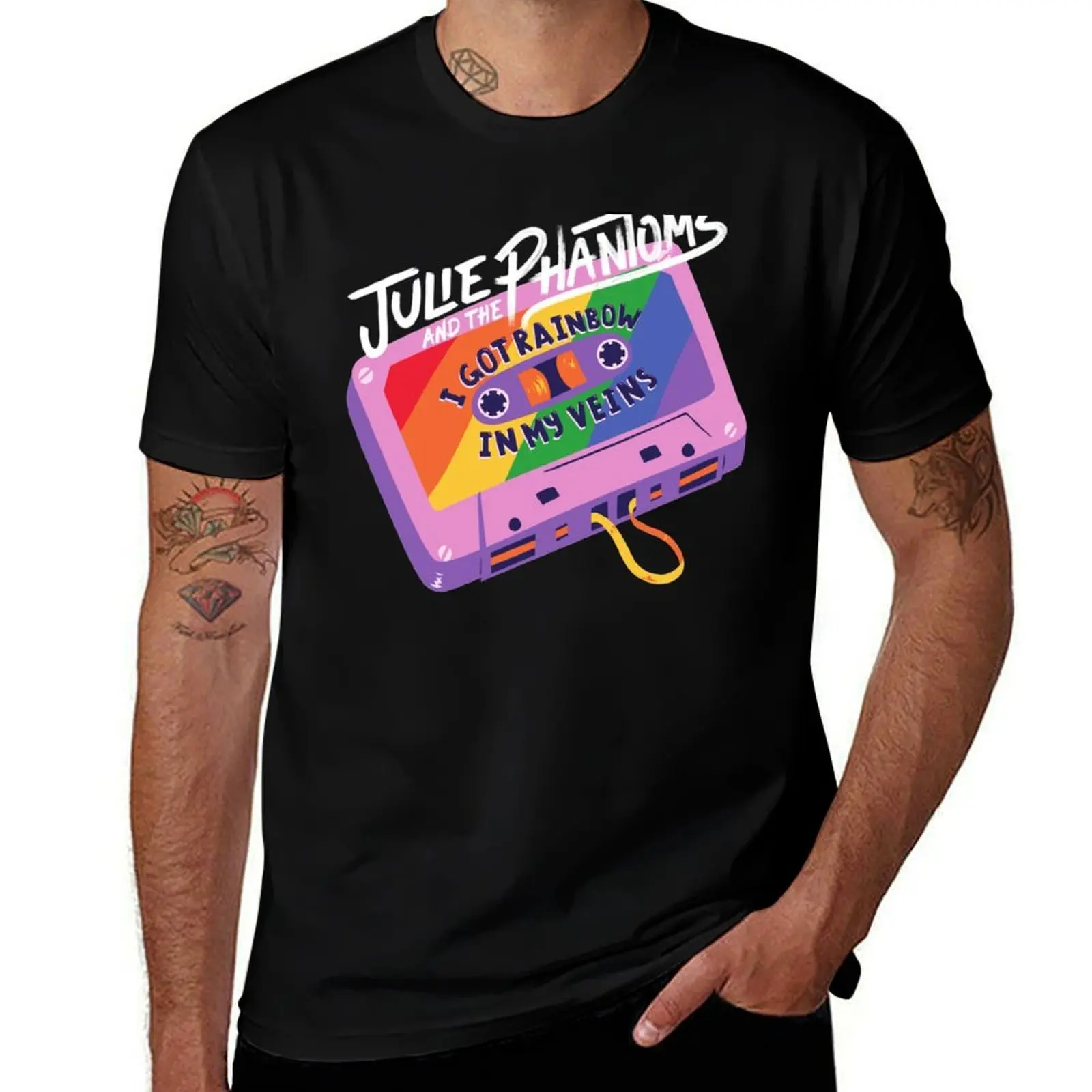 julie and the phantoms- rainbow style1 T-Shirt funny t shirts cotton T-Shirt