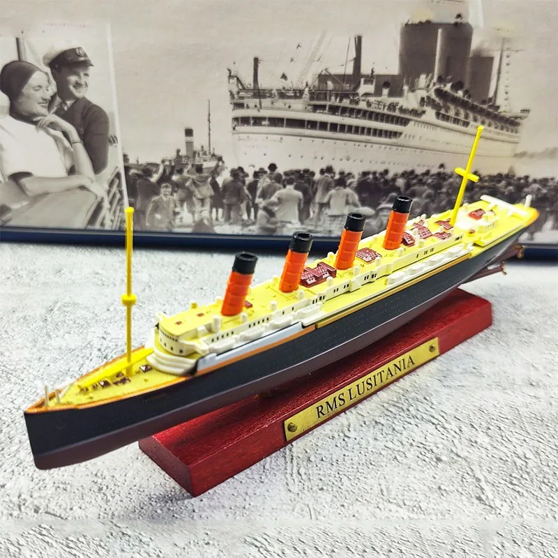 1/1250 Ship Model LUSITANIA Luxury Cruise Static Alloy Collection Decoration Model Gift