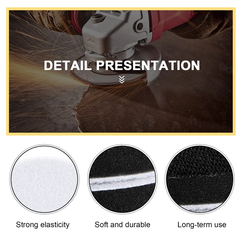 PORK-10 шт., 5-дюймовая мягкая пенопластовая интерфейсная подушечка на липучке, пенопластовые шлифовальные подушечки, 125 мм, губчатая подушка, буферная подложка