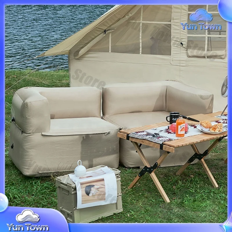 Wholesale Portable Outdoor Camping Air Bed Camping Inflatable Chairs Lazy Sofa Inflatable Leisure Sofa Chair