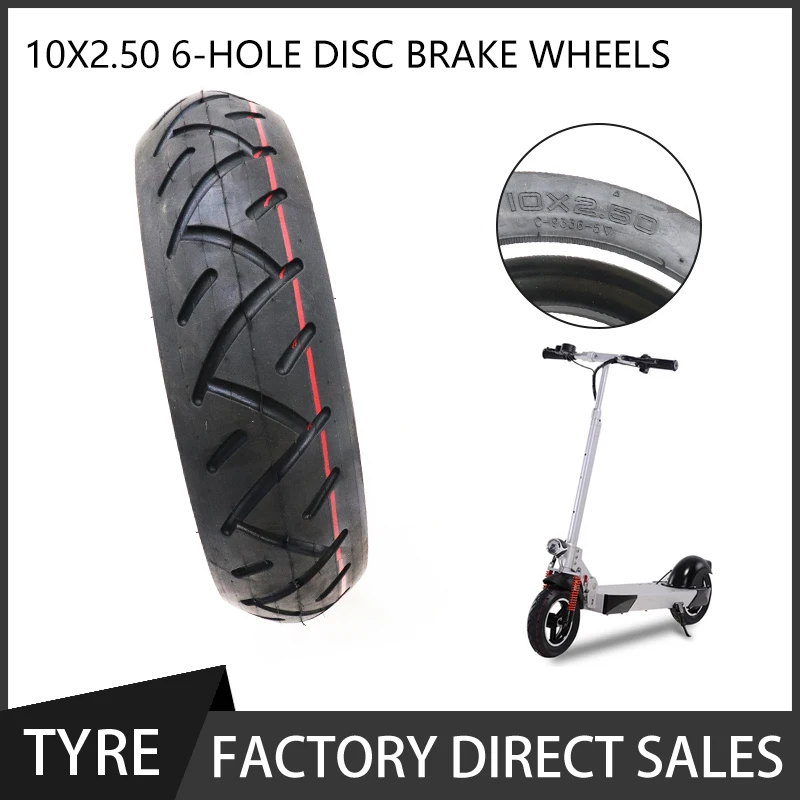 

10 Inch 10x2.50 Wheel Tire 10*2.50 Inner Outer Tyre with Alloy Rim for SPEEDWAY Electric Scooter Accessories