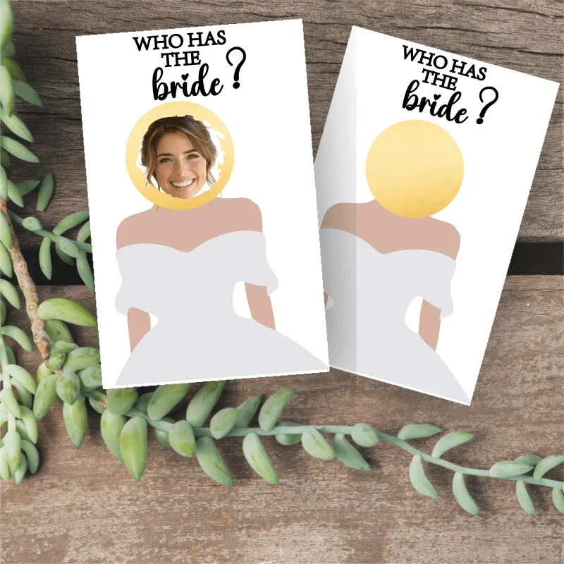Personalizado que tiene la novia, juego de despedida de soltera, tarjetas estampadas para rascar celebridades, juegos de despedida de soltera, decoraciones para fiestas