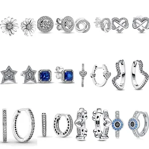 Wave Wanderers for Women, 925 Silberchark, Fit Original Pandora, Geschenk von Jewel DIY, Warm Sale, neu, 2024 10 Hauptverkäufe Pandora Ohrring - №2