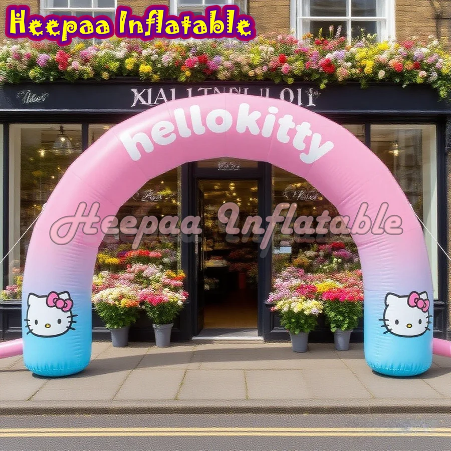 

Hello Kitty надувная арка мультфильм настроить большая уличная реклама надувная модель для декора вечеринки