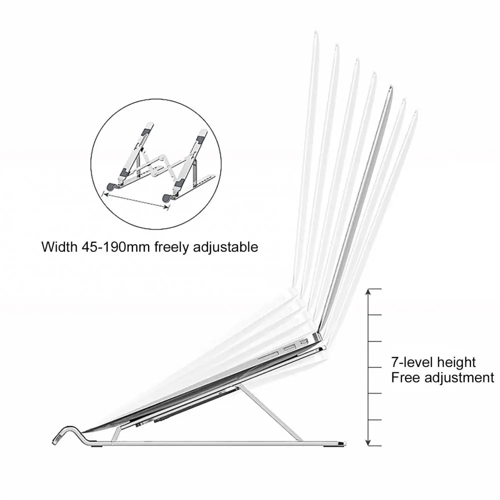 Aluminum Alloy Adjustable Foldable Laptop Stand Portable Aluminium Support Notebook Holder Tablet Base Desk Dissipation Bracket