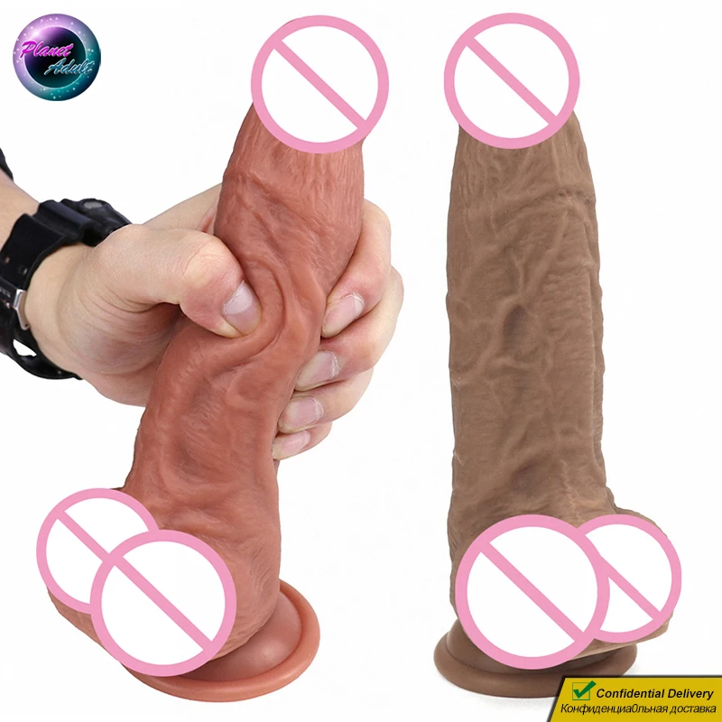 21*5cm Soft Small Glans Dildo Realistic Penis Fake Dick Big Cock Women Masturbator Silicone Sex Toys for Pussy Prostate Sexshop