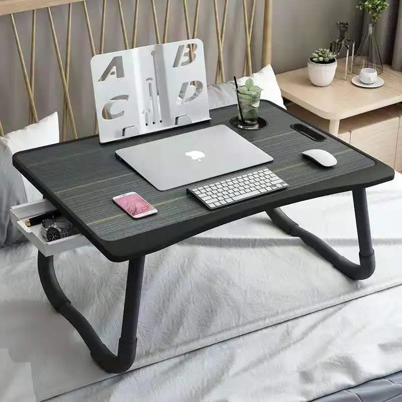 Home Folding Laptop Desk for Bed & Sofa Laptop Bed Tray Table Desk Portable Lap Desk for Study and Reading Bed Top Tray Table