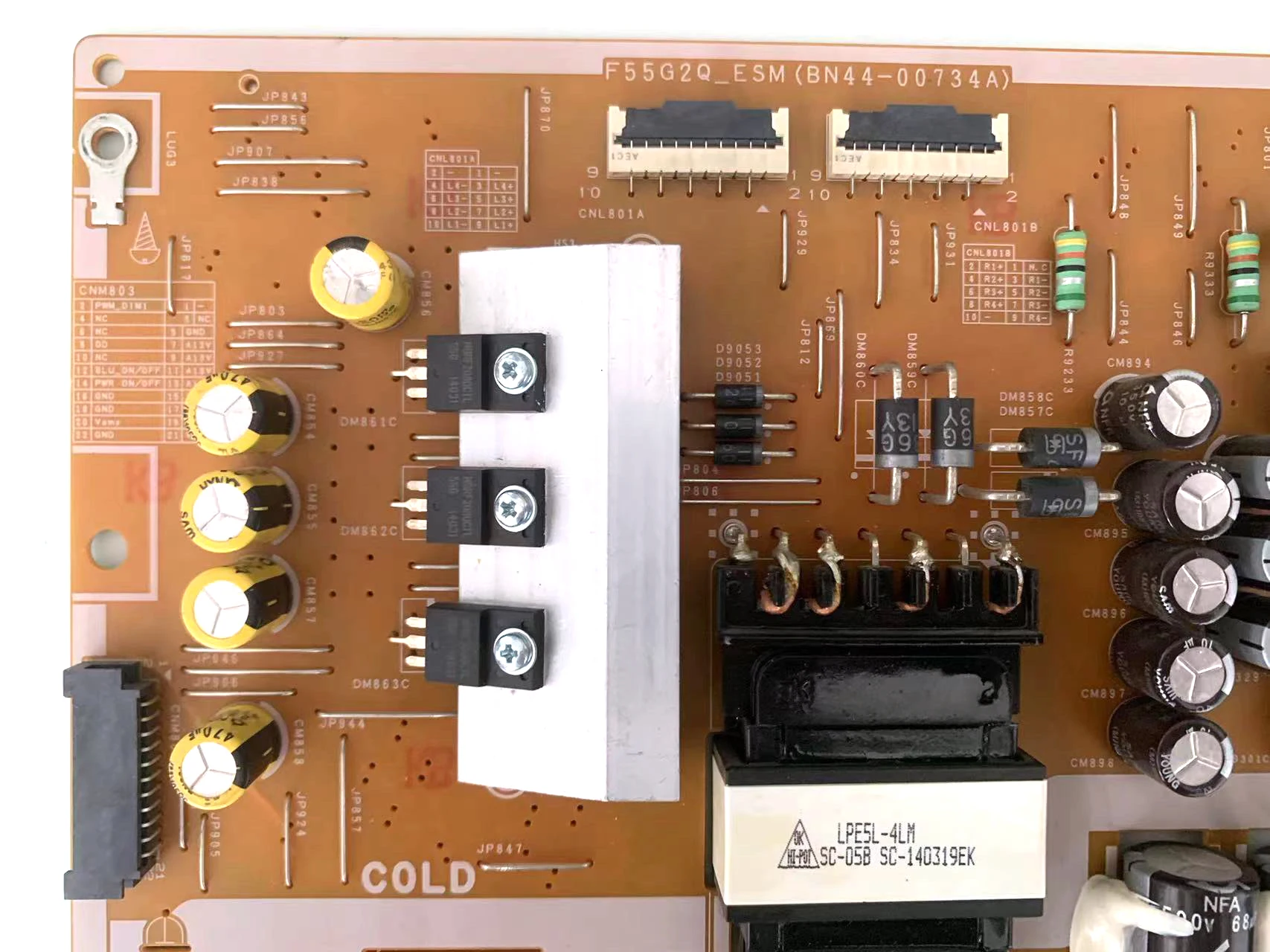Genuine BN44-00734A F55G2Q_ESM Power Supply Board is for LH46UEDPLGC/ZA LH55UEDPLGC/ZA LH46UEDPLGC LH55UEDPLGC H55UEDPLGC/EN TV