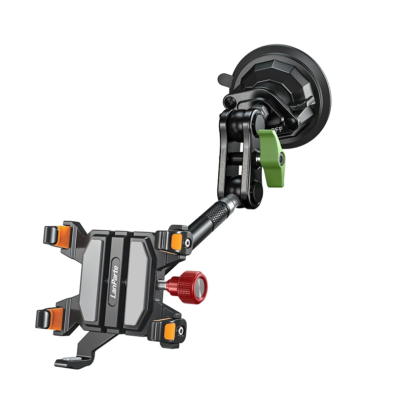 LanParte Vacuum Adsorption Five-claw Metal Car Phone Holder for Off-road Vehicle Phone Bracket Suitable for 6.1-7.2 Inch Phones