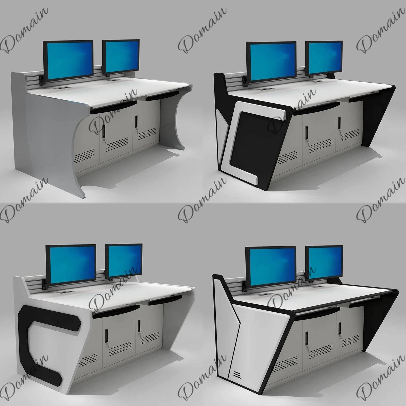 Heavy Duty Office Desk Workstation 750x1600x900mm Computer Table with Storage Shelf