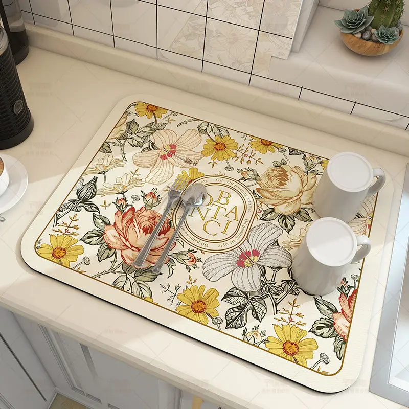 Super Antislip Grote Keuken Absorberende Aftapmat Super Absorberende Aftappen Koffie Schotel Droogmat Sneldrogende Badkamer Afvoer Pad