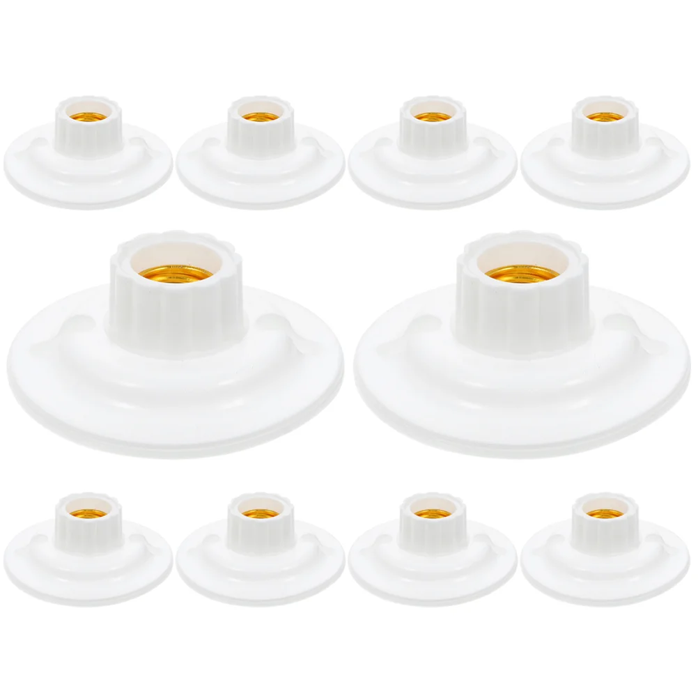 10 Uds soporte de lámpara de ciruela enchufe de techo enchufes de luz de plástico adaptador E27