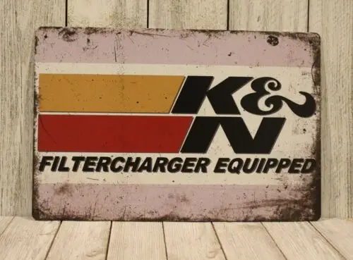 KN KN Oil Filters Tin Metal Sign Vintage Style Auto Mechanic Gas Station XZ-Aluminum